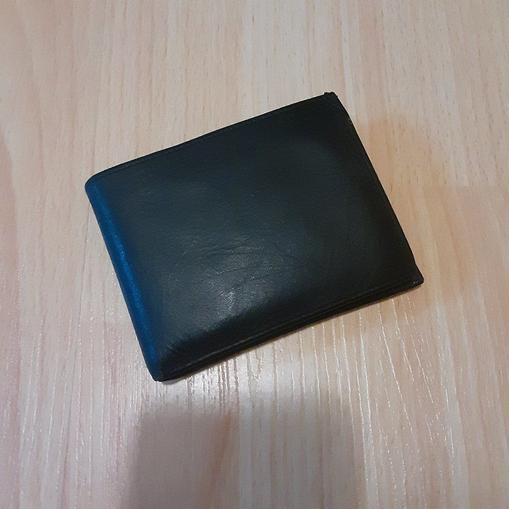 Fina Genuine Leather Black Wallet